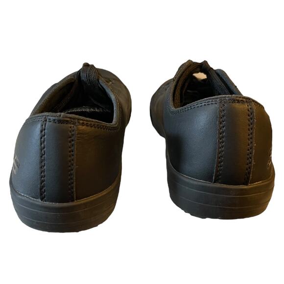Skechers Work Black Leather Non Slip Relaxed Fit Shoes Size 9.5 - Picture 5 of 8